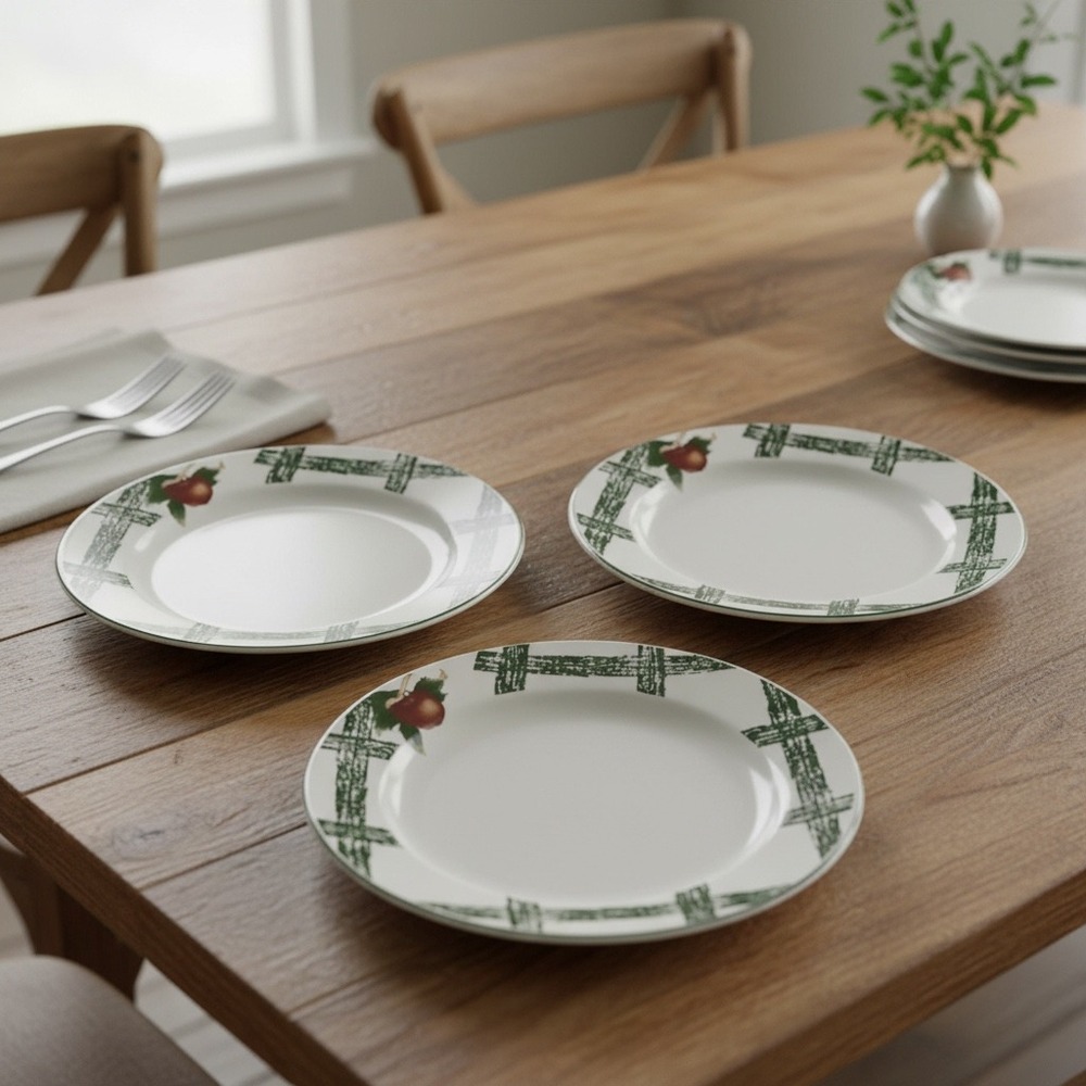 The Cades Cove Collection by Citation Apple Salad Dessert‎ Plates Set of 3 7.5"